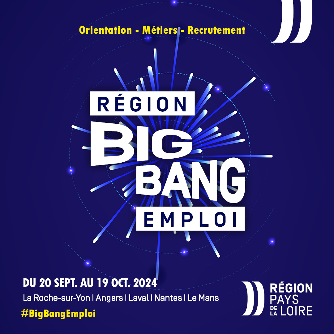 Visuel de la seconde édition du big bang de l'emploi organisé par la région pays de la loire