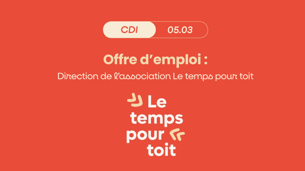 Visuel offre d'emploi le temps pour toit