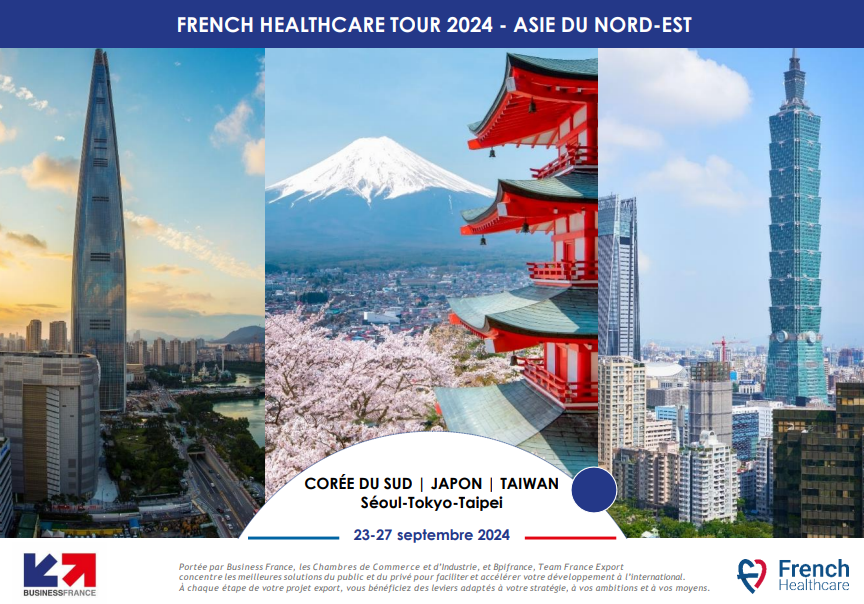 Visuel de la mission du French Healthcare Tour 2024 - Asie du Nord-Est