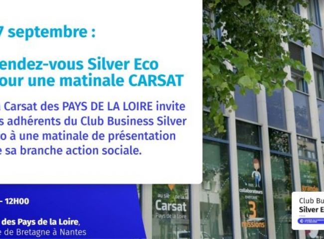 Visuel du rendez-vous : Club Business Silver Eco | Rencontre avec la CARSAT