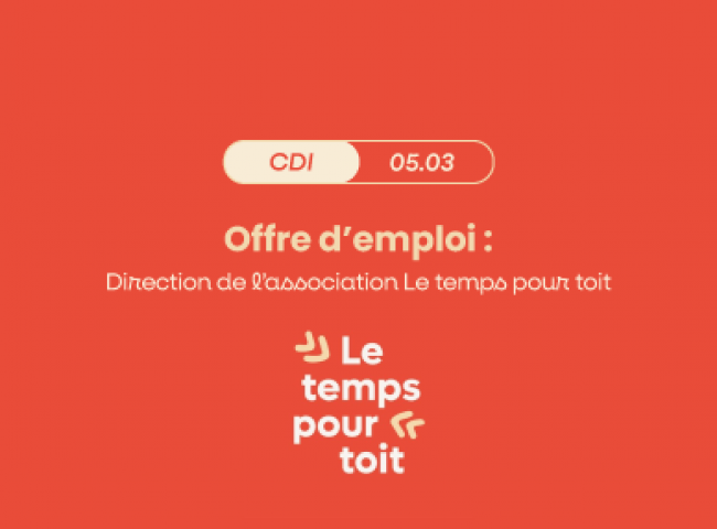 Visuel offre d'emploi le temps pour toit