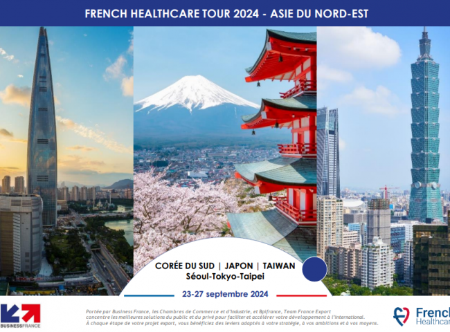 Visuel de la mission du French Healthcare Tour 2024 - Asie du Nord-Est